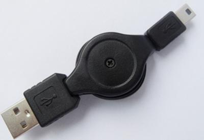 China USB to Mini two way retractable cable for sale