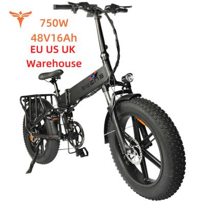 China Pro Engwe Artificial Motor Frame Aluminum Alloy Mechanics Free Shipping UK Warehouse 750W 48V 16AH 20 Inch Folding Mountain Fat Tire Electric Bicycle Bike ebike for sale