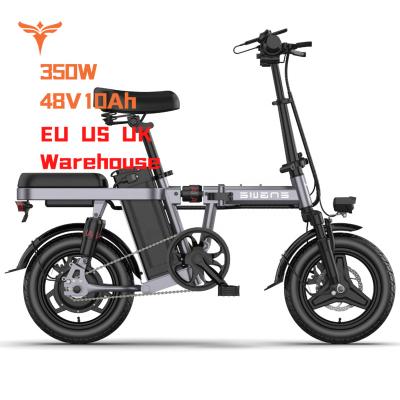 China EU USA R-U Hign-Carbon Steel Ready Stock Engwe T14 350W 48V 10Ah 14 Inch Folding Electric Bike eBike City Bike Electric Bike for sale