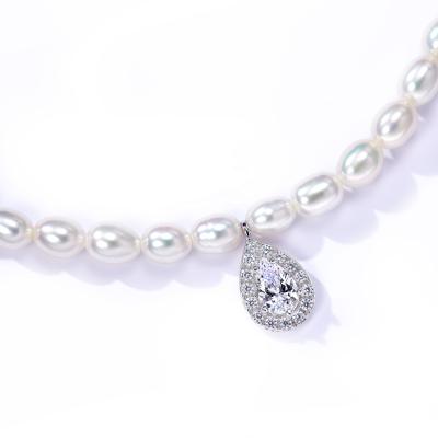 China TRENDY 925 Sterling Silver Fashion Pearl Ladies Necklace for sale