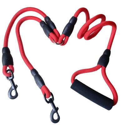 China Stocked 2 In 1 Outdoor Strong Rope Dog Cat Leash High Quality Pet Leash With Comfortable Padded Handle Factory Wholesale for sale