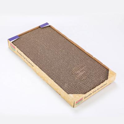 China Durable Reversible Classic Multi-Level Design Viable Interactive Indoor Cardboard Cat Scratcher Pad Wholesale for sale