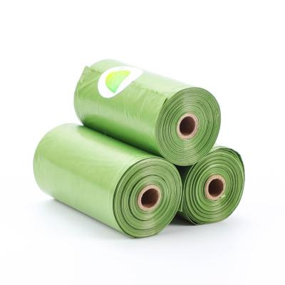 China Sustainable colorfull pet garbage bag 15pcs per roll with holder for sale