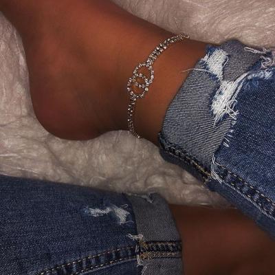 China 2021 Foreign Trade Fashionable Betrayal Ring Rhinestone Bright Diamond Full Diamond Inlaid Anklet for sale