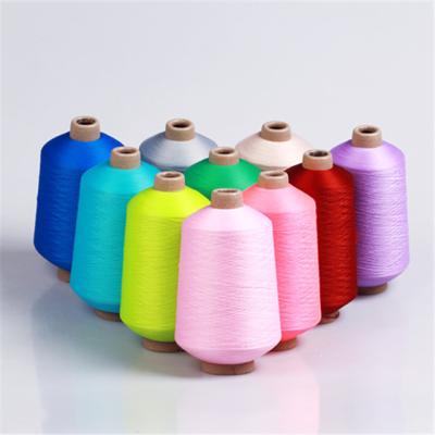 China 300D 100%  POLYESTER STRETCH TWISTED YARN DYED  FOR SOCKS for sale