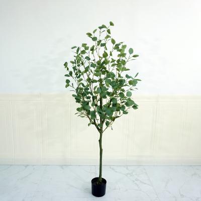 China Wholesale Fake Potted Tree Plant Fake Tree PE Silver Potted Plants Used For Home Decor Artificial Bonsai Plant for sale