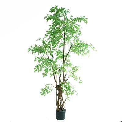 China Wholesale bonsai artificial fake tian plant PE Nan zhu potted plant used for indoor decoration artificial green plants for sale