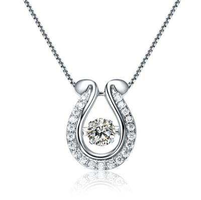 China Romantic Women Lead Nickel Free Silver Plated Flower Unique Jewelry Pendant Necklace for sale