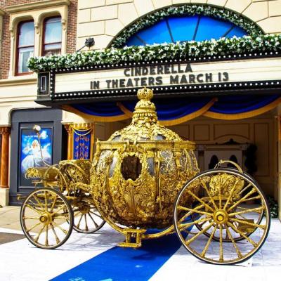 China wedding hollywood gold carriage made in china for sale