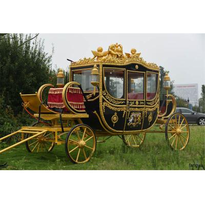 China Wedding Royal British Style Carriage Stage Horse-Drawn Coach For Sightseeing for sale