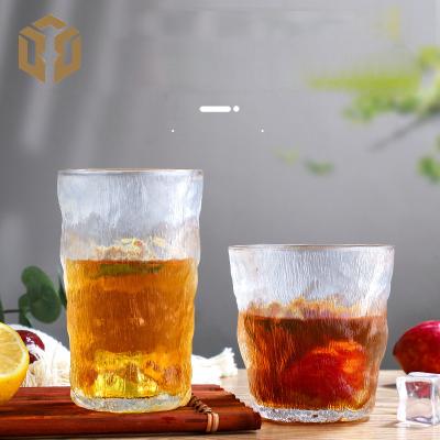 China New INS classic/postmodern glacier textured glass beer mug thickened irregular glass coffee mug for sale