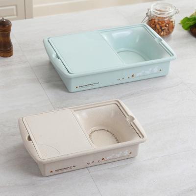 China Viable Household Chopper Double Layer Multifunctional Plastic Rotating Washing Vegetables Drain Cutting Board for sale