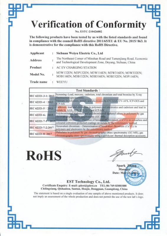 RoHS - Sichuan Weiyu Electric Co., Ltd.