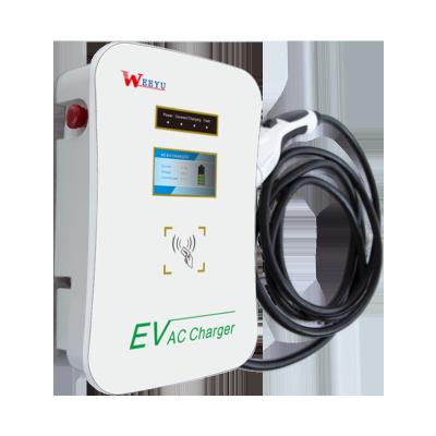 China Commercial type - 2 ev charging station AC wallbox evse charger home smart charging stations ev charging station APP charger for sale