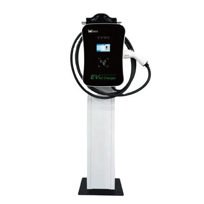 China Home Charging AC Car Ev Charger 16A Ev Charger Station Makers With Rack Pole Post Mounted for sale