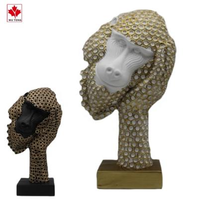 China Worldwide Home Decoration Resin Monkey Face No Hearing Decoration Home Gift for sale