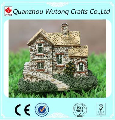 China New Europe design custom resin miniature house for sale for sale