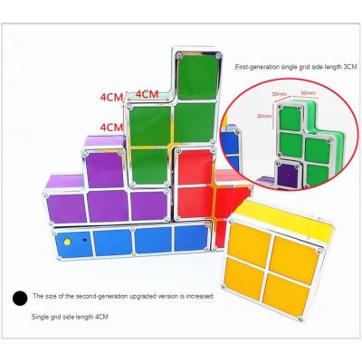 China Kids Modern Home Decor Baby Diy Indoor Usb Powered Magnetic Led Brick Game Toy Puzzle Light for sale