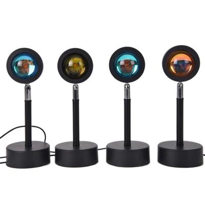 China Contemporary Newest Bedside Floor Lamp Usb Sunset Auta Nordic Glass Lamp RGB for sale