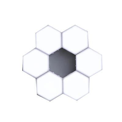 China Chargeable Decoration RGB DIY Honeycomb Touch Led Night Light Quantum Light Hexagon Modular Touch Screen Wall Lights for sale