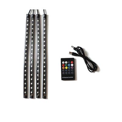 China RGB Chasing Led Strip With Swich Back Running Light Flexible Drl Daytime Running Light With Turn Signal Drl Remote Control Lamp 4*9 for sale