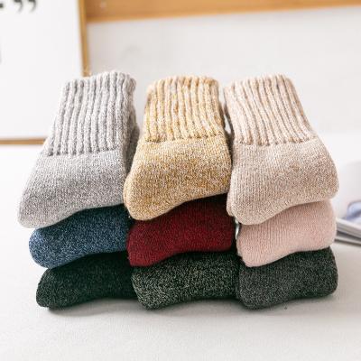 China Good Quality Woman Winter Christmas Wool Antibacterial Wholesale Ladies Thicken Socks Logo Sock Wholesale Custom Made for sale