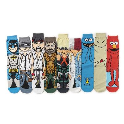 China Men Socks Personality Cartoon Breathable Men Skateboard Socks Funny Crew Sock For Women Mens for sale