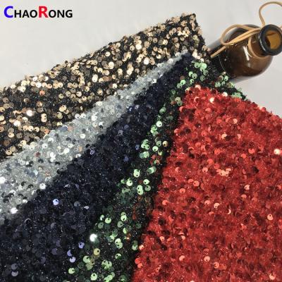 China CRF2191 Sequin Fabric Manufacturers Sequin Velvet Fabric Sequin Spandex Spandex Fabric Shrink-Resistant for sale