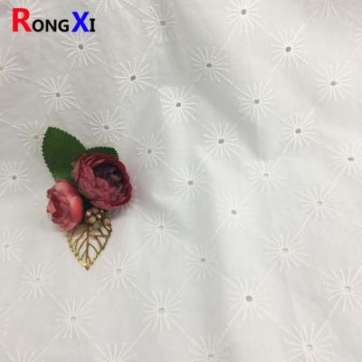 China CRF2023 Anti-Static Cotton Fabric Custom Embroidery On White Fabric Cotton Lace 2021 for sale