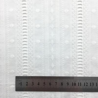 China CRF0522 Embroidery Fabric 100% White Cotton Lace Embroidery Anti-Static Fabric for sale