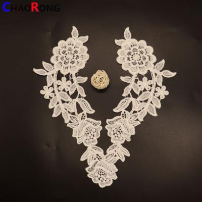 China Brand New Sustainable CRN1775 Embroidery Neck Applique With High Quality for sale