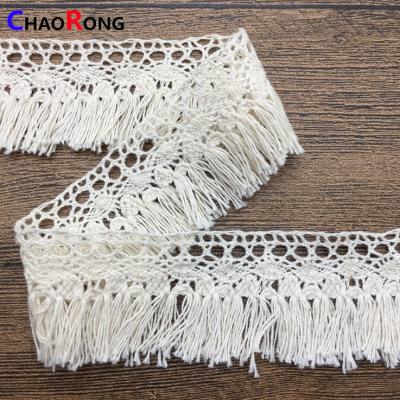 China CRMT0409 4CM 2018 Viable Tassel Lace Fancy Trim For Sock Decoration Trimming Cotton Lace for sale