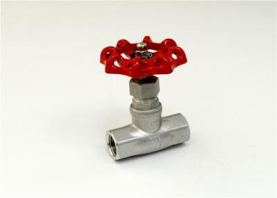 China Class 200 Screwed End Stainless Steel Globe Valve 1 / 2 Inch - 2 Inch for sale