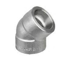 China Socket Weld Forged Steel Fittings 45 ° Forged Elbow 2000LBS to 9000LBS for sale