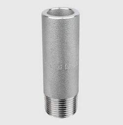 China Single End Stainless Steel Barrel Nipple Bsp Thread Half Coupling for sale