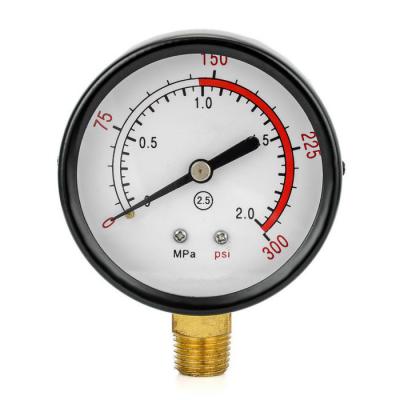 Chine Indicateur de pression de compresseur d'air de garnitures d'olive de double de Y60 ZG1/4 »/pompe/eau (0~2.0MPa) à vendre