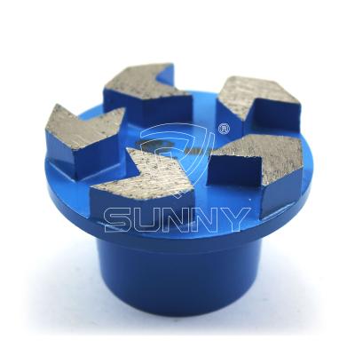 China High Efficiency Diamond Grinding Plug 5 Arrow Segments for Concrete Polish for sale