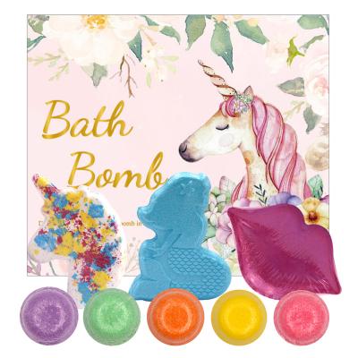 China Bath Cleaning Bombs New Arrivals Handmade 100% Natural Organic Vegan Customized Romantic Gift Sets DIY Unicorn Bath Bombs Gift Set for sale