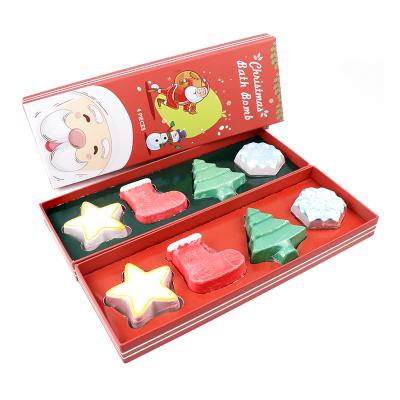 China Bath Cleaning Bombs Wholesale Hot Sale Private Label Kids Christmas Decoration Bath Bombs Organic Safe Bath Bombs Gift Set for sale