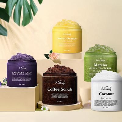 China Exfoliator OEM Private Label Bodyscrub Set 100% Natural Organic Skin Exfoliating Whitening Sherbet Dead Sea Salt Body Scrub for sale