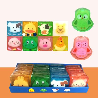 China 100% Handmade Natural Baby Bath Cartoon Small Animal Shape Base Cleaning Kids Washing Hand Soap for sale