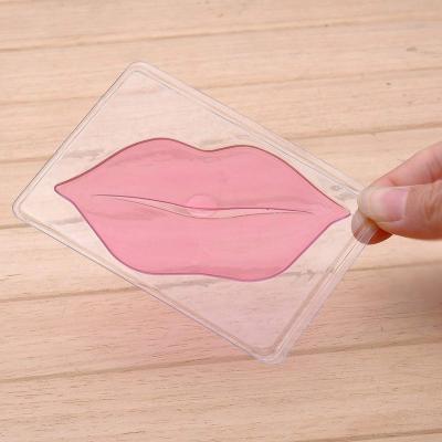 China Custom Made Private Label Vegan Lip Collagen Lip Cream Moisturizer Care Jelly Hydrogel Gel Crystal Pink Hydration Sheet Lip Mask for sale