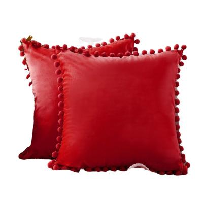 China Custom Folded Home Sofa Decorative Velvet Throw Pillow Case Cushion Cover With Zipper for sale