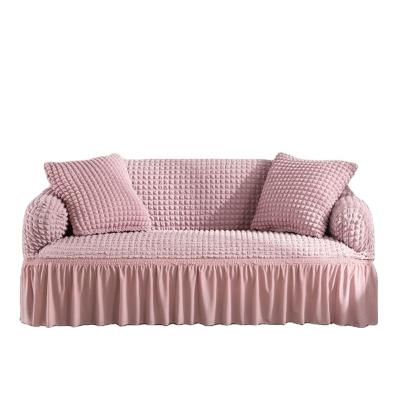 China Sofa Cover Fitted Couch Cover High Elastic Universal Stretchable Durable Furniture Protector With Skirt for sale