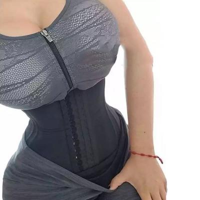 China Bustier Plus Size Cincher Lingerie Latec Ann Chery Girdle Fitness Slim Long Black Breathable Steel Latex Torso Trainer 14 for sale