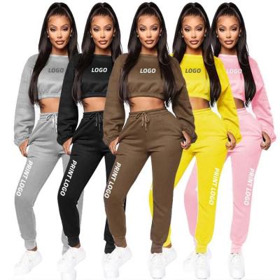 China 2021 Autumn Popular Two Pieces Set Summer Breathable Sexy Night Gym Sports Teams Cotton Velvet Fit Plus Size Tracksuit For Women for sale