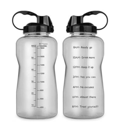 China Stocked Sports Shape BPA Free 1 Gallon Jug Sports Water Bottle With Marker And Time Schedule for sale