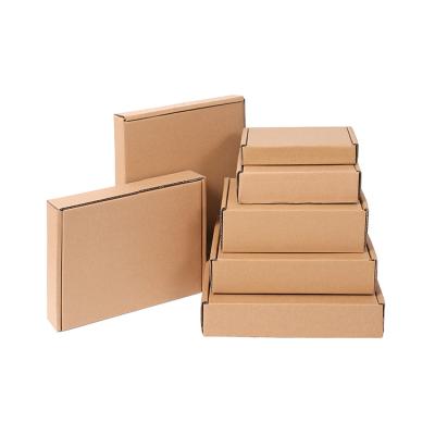 China Recycled Materials New Listing T Shirt Packaging Fold Brown Cardboard Paper Box for sale