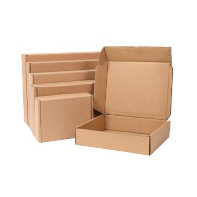 China Best Selling Recycled Packaging Materials Folding Kraft Corrugated Box For Cloth Shipping for sale