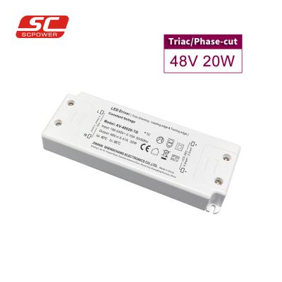 China Led Strip Triac 48v 20w Led Switching Power Supply Led Driver Cb Approved Ultra Thin Type Led Driver for sale